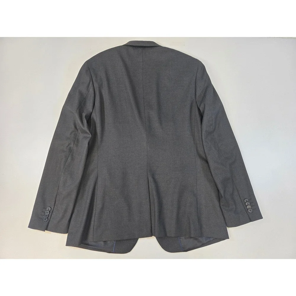 Banana Republic Mens 42L Slim Fit Charcoal Gray Nailhead Blazer Suit Jacket 42 L